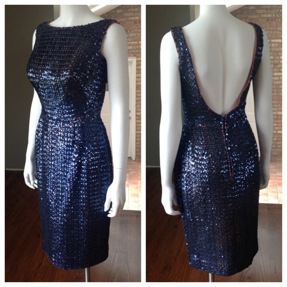 πNOS! Vintage 50s Couture Sequin Gown - Picture 2 of 3