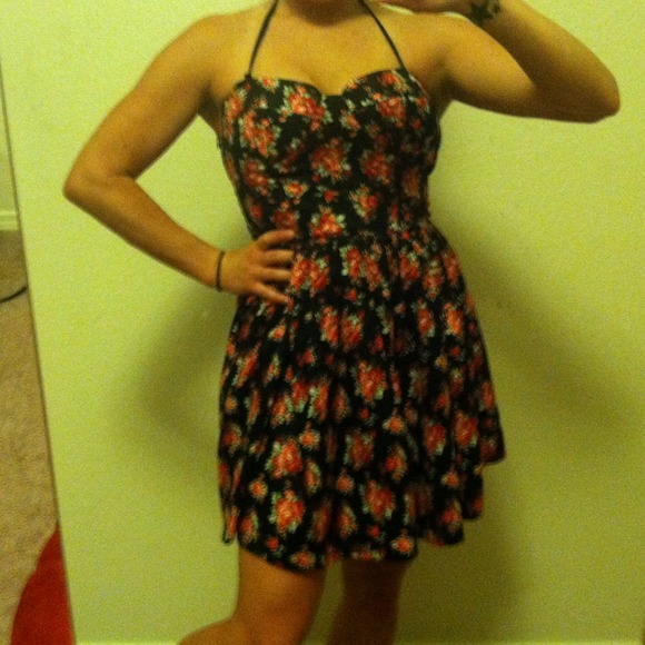 Vintage Plower Print Dress