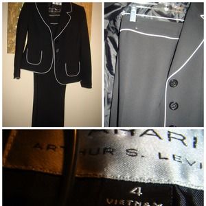Black tahari suit