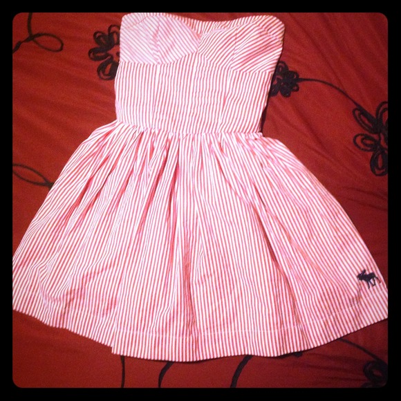 Abercrombie & Fitch | Dresses | Pink And White Striped Abercrombie Fitch  Dress | Poshmark