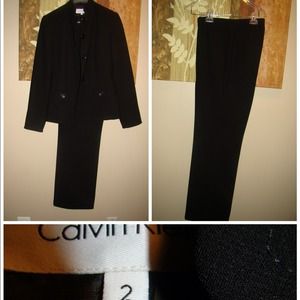 Calvin Klein black pant suit