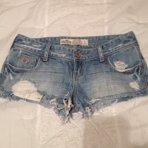 Distressed Hollister shorts