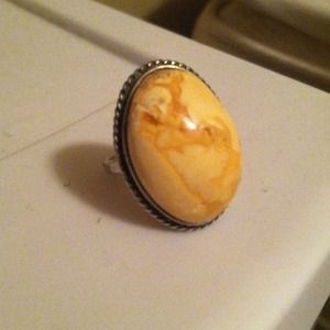 Antique yellow stoned ring