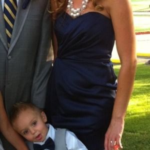 David's bridal navy dress