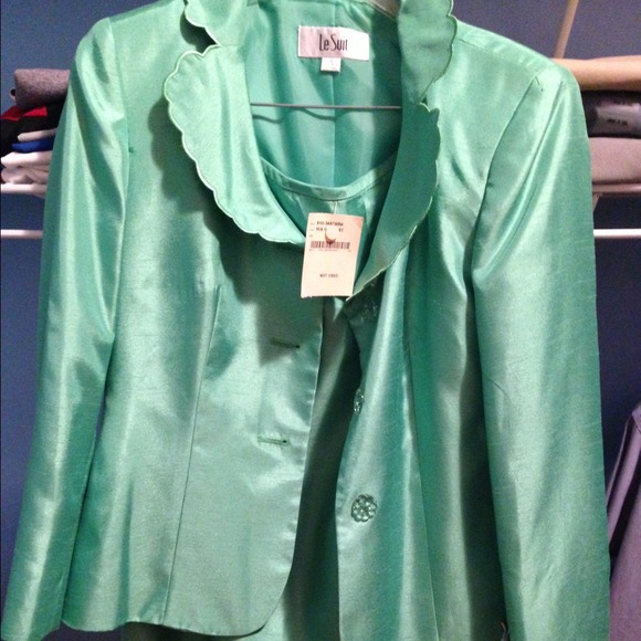 A green suit.