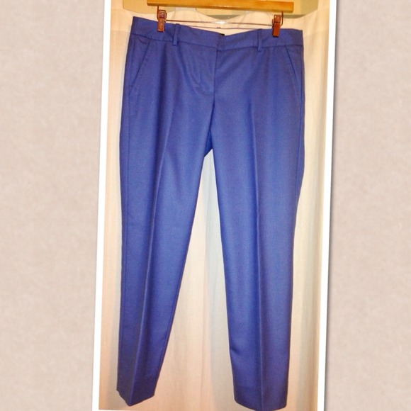 REDUCED! J. Crew Skimmer Wool Pants in Blue -sz 6.
