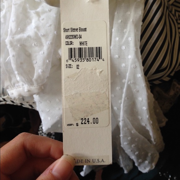 NWT sheer white blouse - Picture 4 of 4