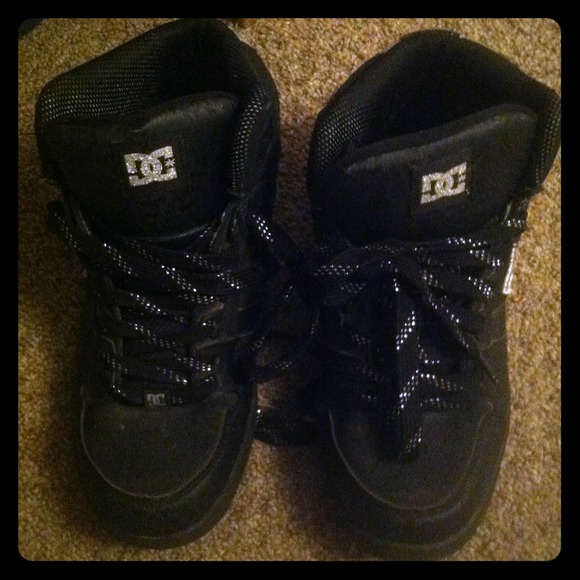 Black & Silver DC Hightops