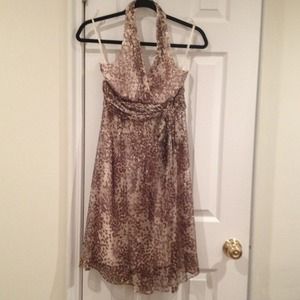 Stunning BCBG Halter Dress in Champagne in Size 0