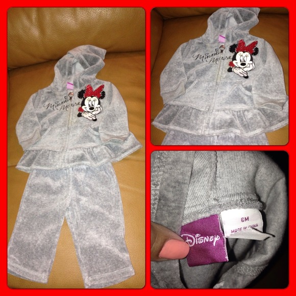 Adorable Baby Girl Minnie Mouse 2pc Set Size 6mos