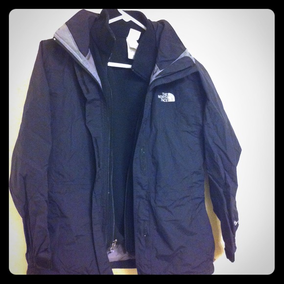 Northface Black Jacket with Fleece jacket lining.