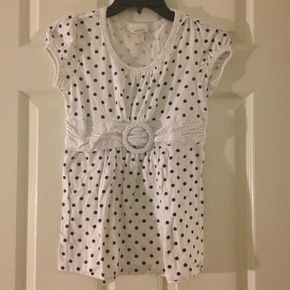 White shirt with black dots