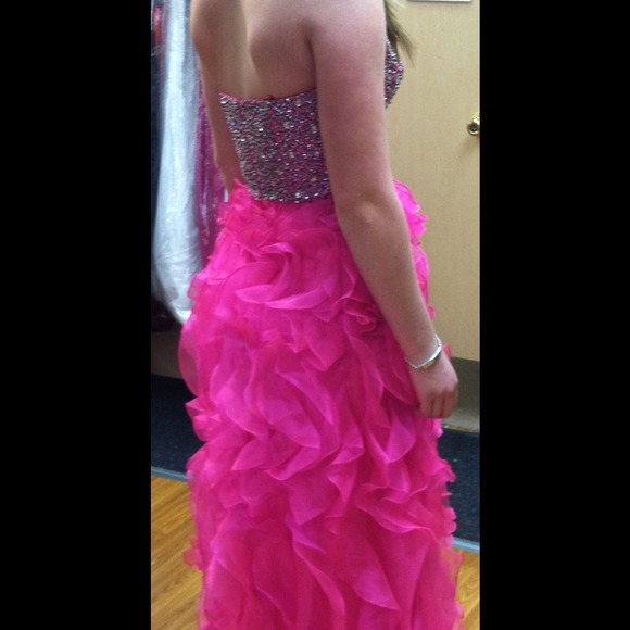 Dana Mathers Fuchsia Prom Dress - Picture 4 of 4