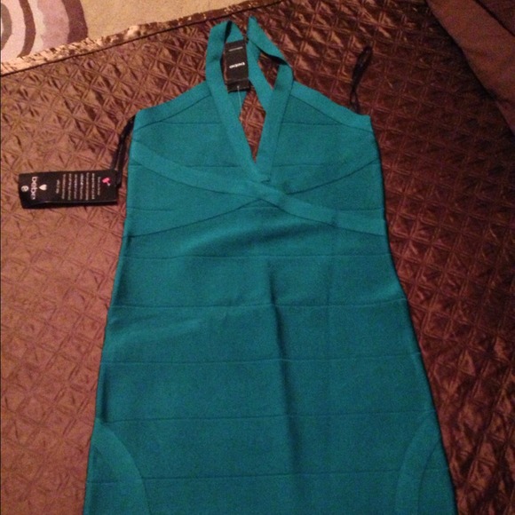 Bebe cross strap bandage dress