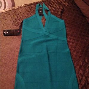 Bebe cross strap bandage dress