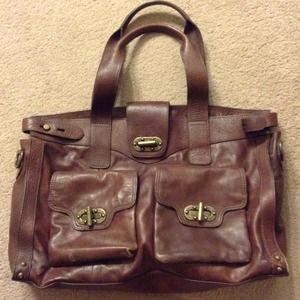 Tarnish brown leather bag