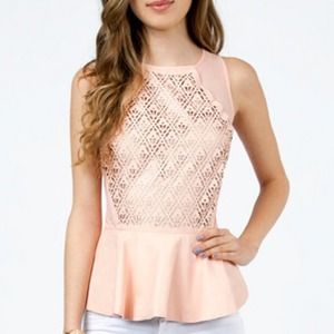 Cut Out Detailed Peplum Top
