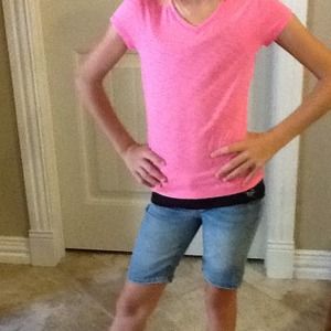 Hot pink burnout shirt