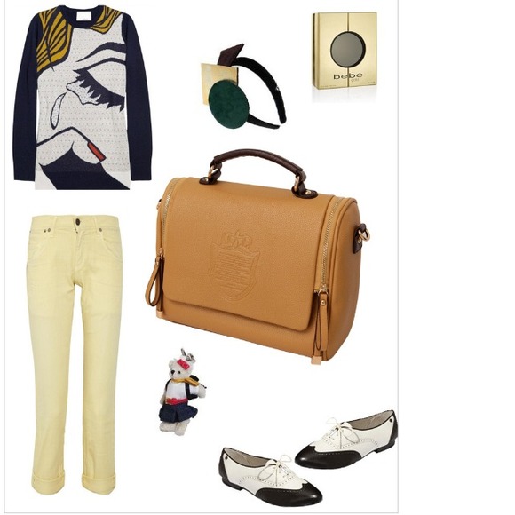 Brown British vintage inspired handbag