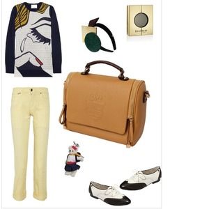 Brown British vintage inspired handbag