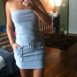 Gray terry cloth dress/coverup