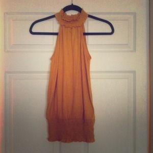 Mustard color sleeveless top