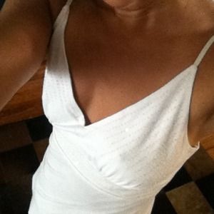 White spaghetti strap tank