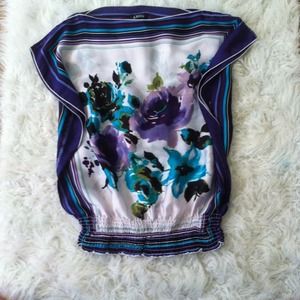 Silk floral blouse