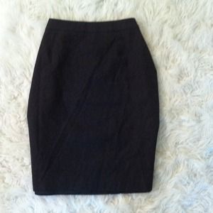 Black lace pencil skirt