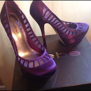 Bebe Purple Satin pumps