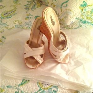 Charlotte Russe white wedge! Size 8!