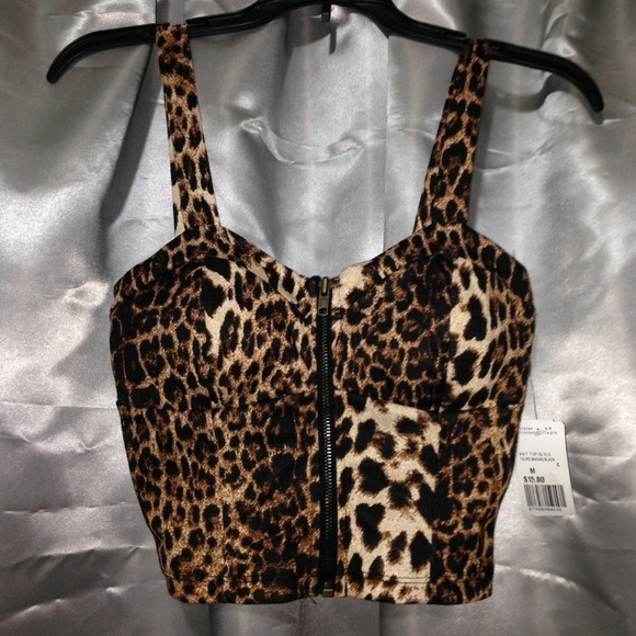 Forever 21 cheetah & black sequin bralette bundle.