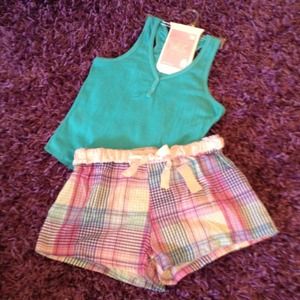 SOLD !! Sleep wear set tank top and boxer shorts