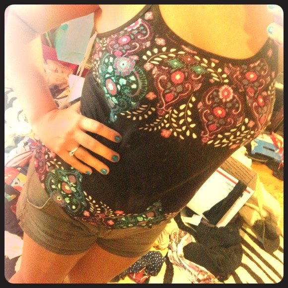 Brown teal & purple tank NWT!