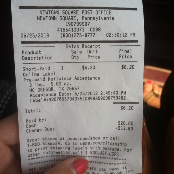 Trade receipt !