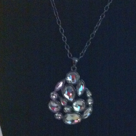 Long necklace with crystal piece
