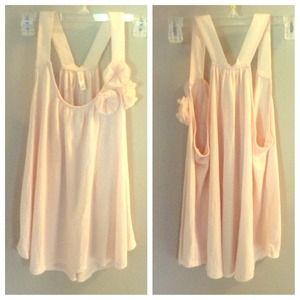 Baby Blush Pink Flowy Racerback Tank