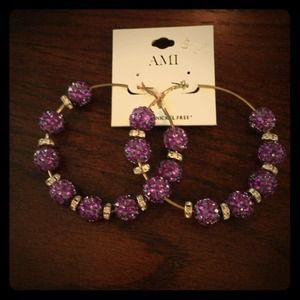 New puprple earrings!