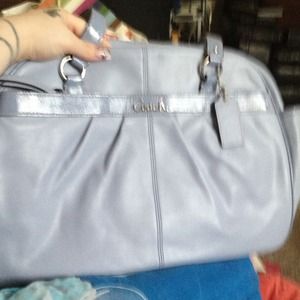Coach leather diaper bag