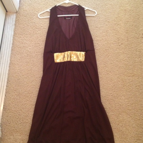 Brown w/ gold sequins dress/tunic