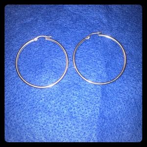 Silver hoop earrings