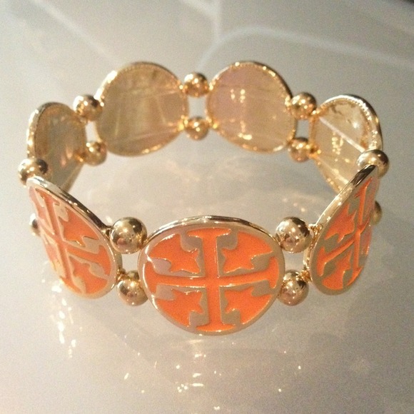 🌻🌻SOLD🌻🌻Tory Burch orange and gold bracelet