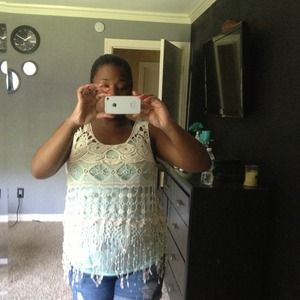 Hippie style lace/crochet top