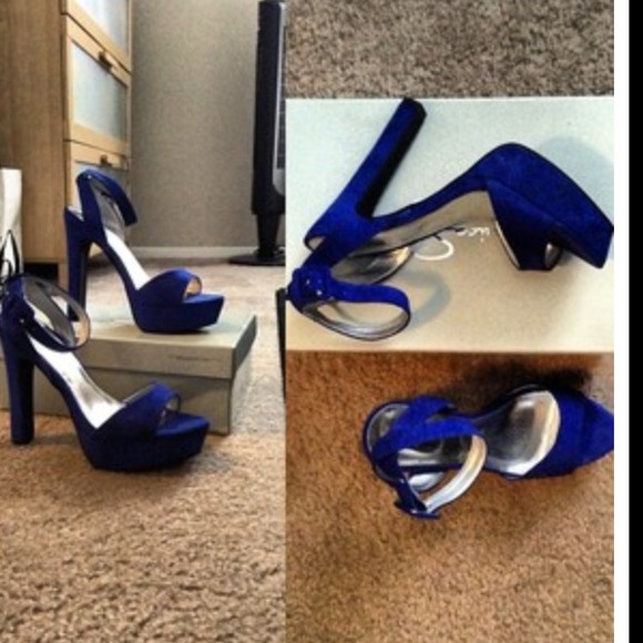Royal blue heels