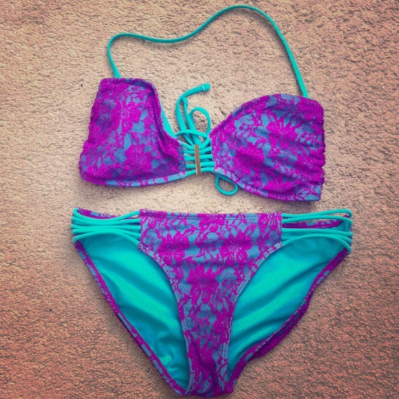 Purple/Blue Lace Bikini