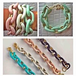 Enamel link bracelets