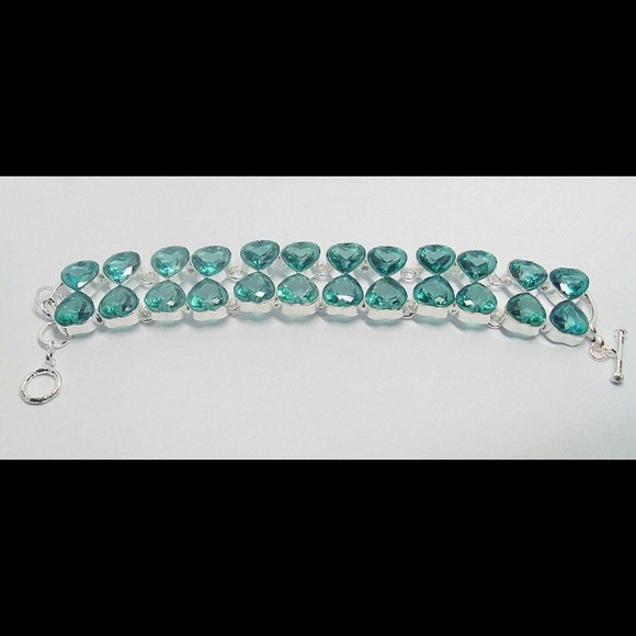 Double Layer Green Crystal Bracelet