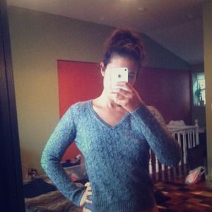 J Crew Gray cable knit sweater