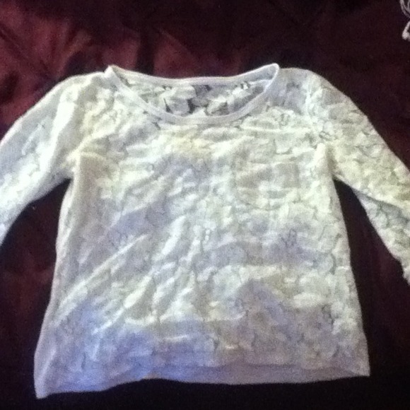 White lacy top