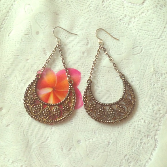 Bronze colored earrings